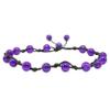 Amazing Gemstone Amethyst Anklet Ankle Bracelets for Women - Waterproof Beaded Healing Crystal Anklets, Plus Size Chakra Gemstone Bead Anklet (Stretchy Adjustable - Hand Knotted) view 1
