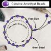 Amazing Gemstone Amethyst Anklet Ankle Bracelets for Women - Waterproof Beaded Healing Crystal Anklets, Plus Size Chakra Gemstone Bead Anklet (Stretchy Adjustable - Hand Knotted) view 3