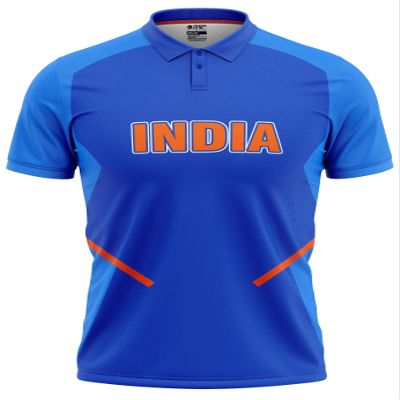 India ICC ODI T20 World Cup Cricket Fan Jersey - Perfect for Fans of All Ages - Personalize with Your Name - Advanced 100% Dryfit Polyester (India ICC WC 2019 with Name - X-Large - 44)