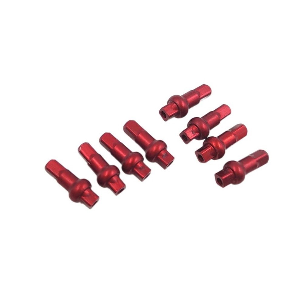 NORAZE Double Square Head Bicycle Nipples 14.4mm 16mm 18mm Anodized Red Aluminum Alloy 14G Bike Spoke Nipple (Color : Red, Size : 16mm 24pcs)