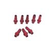 NORAZE Double Square Head Bicycle Nipples 14.4mm 16mm 18mm Anodized Red Aluminum Alloy 14G Bike Spoke Nipple (Color : Red, Size : 18mm 72pcs) view 2
