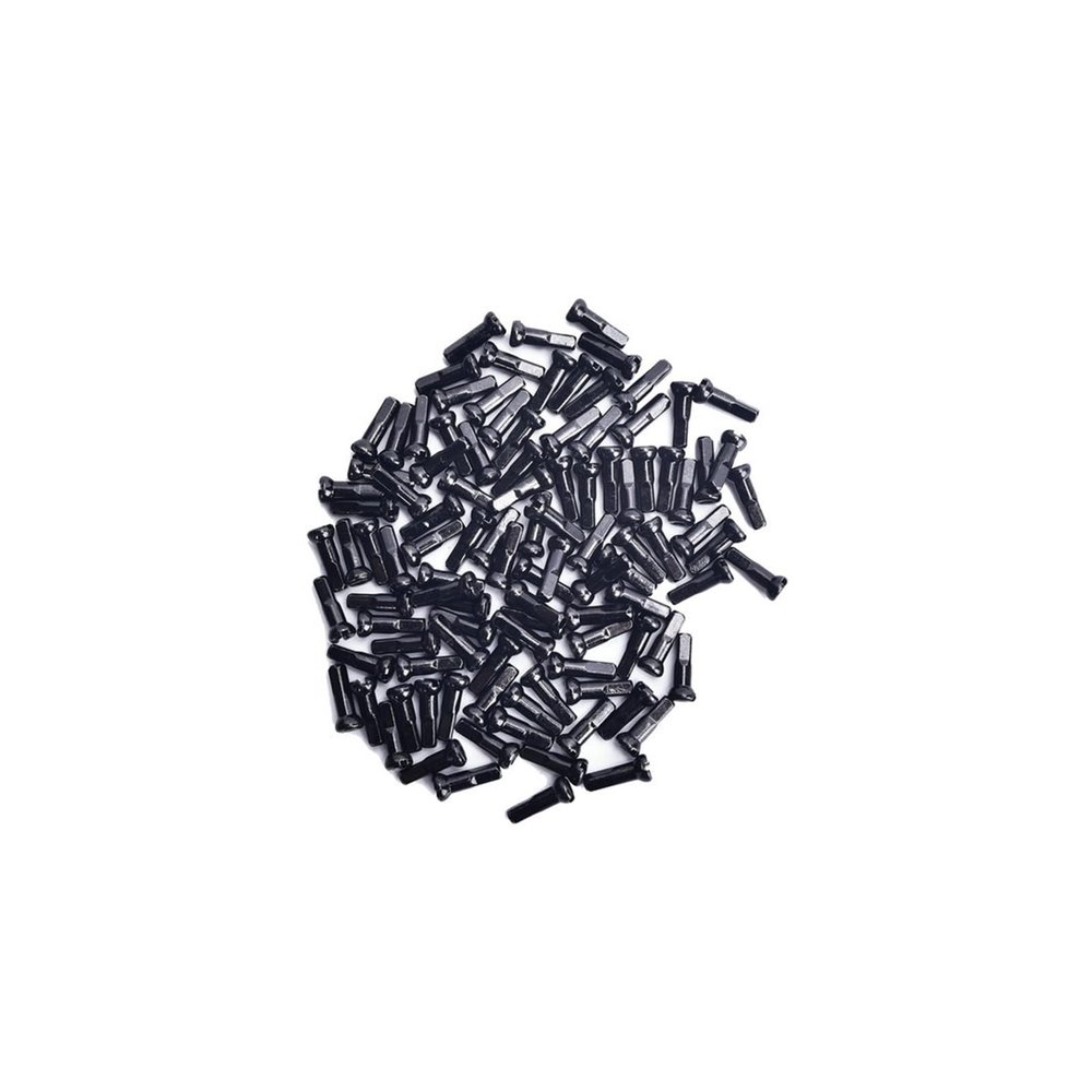 NORAZE Brass Spoke Nipple 12 Degree Bevel Bicycle Spokes Nipples 14G 2.0X12/14MM (Color : Black, Size : 2.0X14MM 20PCS)