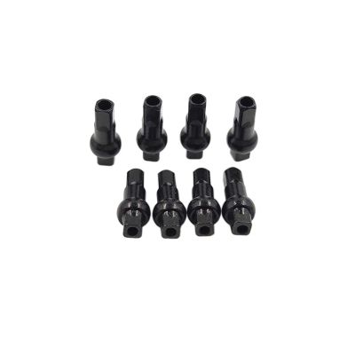 NORAZE Nipples for 14.4mm 16mm 18mm High Strength Aluminum Alloy Nipples 14G Spoke Black Road Bike Spoke (Color : Black, Size : 14.4mm32pcs)