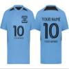 Custom Soccer Jersey with Name Number Team Logo Personalized Soccer Shirt for Adult Columbia Blue Small view 1