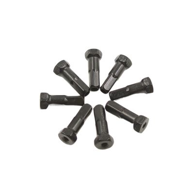 NORAZE Hexagon Spoke Nipples 14G Gauge 14mm Black Aluminum Alloy Road Bike Bicycle Parts (Color : Black, Size : 24PCS_14MM)