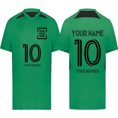 Custom Soccer Jersey with Name Number Team Logo Personalized Soccer Shirt for Adult Kelly Small