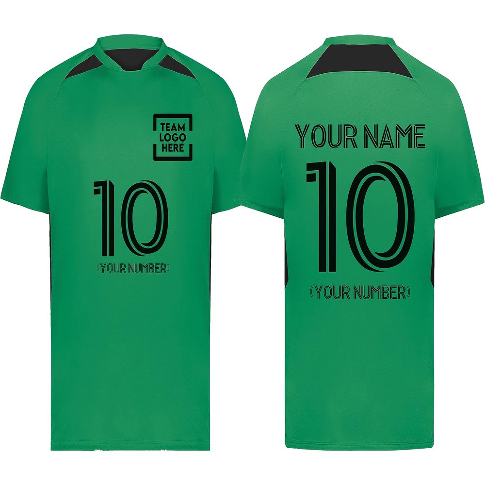 Custom Soccer Jersey with Name Number Team Logo Personalized Soccer Shirt for Adult Kelly Small
