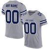 Custom Football Jersey Customized Team Name Number Practice Jerseys Personalized Football Shirt for Men Women Youth Grey,Blue,White view 1