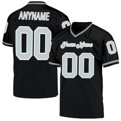 Custom Football Jersey Customized Team Name Number Practice Jerseys Personalized Football Shirt for Men Women Youth Black,Grey
