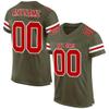 Custom Football Jersey Customized Team Name Number Practice Jerseys Personalized Football Shirt for Men Women Youth Olive,Red,White view 1