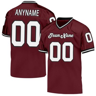 Custom Football Jersey Customized Team Name Number Practice Jerseys Personalized Football Shirt for Men Women Youth Burgundy,White,Black