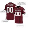 Custom Football Jersey Customized Team Name Number Practice Jerseys Personalized Football Shirt for Men Women Youth Burgundy,White,Black view 2