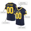 Custom Football Jersey Customized Team Name Number Practice Jerseys Personalized Football Shirt for Men Women Youth Navy,Gold,White view 2