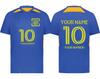 Custom Soccer Jersey with Name Number Team Logo Personalized Soccer Shirt for Adult Royal Gold Medium view 1