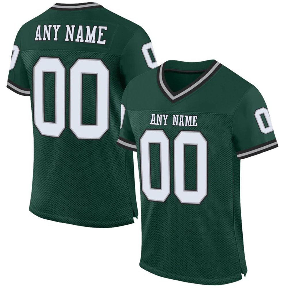 Custom Football Jersey Customized Team Name Number Practice Jerseys Personalized Football Shirt for Men Women Youth Green,White,Grey