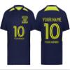 Custom Soccer Jersey with Name Number Team Logo Personalized Soccer Shirt for Adult Navy Lime Small view 1