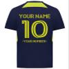 Custom Soccer Jersey with Name Number Team Logo Personalized Soccer Shirt for Adult Navy Lime Small view 4
