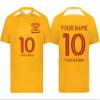 Custom Soccer Jersey with Name Number Team Logo Personalized Soccer Shirt for Adult Gold Medium view 1