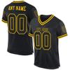 Custom Football Jersey Customized Team Name Number Practice Jerseys Personalized Football Shirt for Men Women Youth Black,Gold view 1