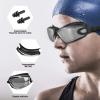 Swimming Accessories with Earplugs, Electroplated uv Conservation Swim for hat Goggles Set, Nose Clip, and Case view 4