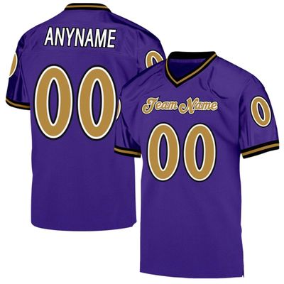 Custom Football Jersey Customized Team Name Number Practice Jerseys Personalized Football Shirt for Men Women Youth Purple,Gold,Black
