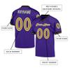 Custom Football Jersey Customized Team Name Number Practice Jerseys Personalized Football Shirt for Men Women Youth Purple,Gold,Black view 2