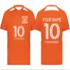 Custom Soccer Jersey with Name Number Team Logo Personalized Soccer Shirt for Adult Orange Medium view 1
