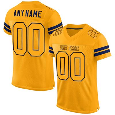 Custom Football Jersey Customized Team Name Number Practice Jerseys Personalized Football Shirt for Men Women Youth Gold,Blue