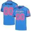 Custom Football Jersey Customized Team Name Number Practice Jerseys Personalized Football Shirt for Men Women Youth Blue,Pink,White view 1