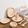 48 Piece Camping Picnic Dishes Set, Portable Plastic Reusable Cutlery Set, Reusable Large Capacity Unbreakable Camping Dishes Set for Camping Cooking, Picnic Traveling view 3