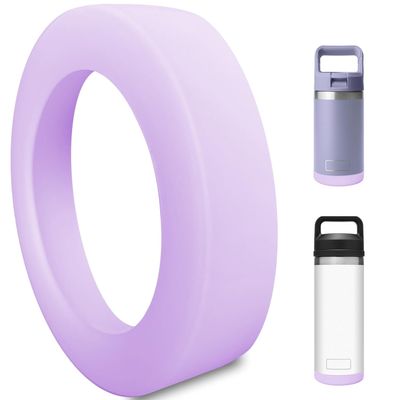 Acemoo Silicone Boot Sleeve for YETI Rambler 12 oz 18 oz and Rambler Jr 12 oz, Safer Protection for Yeti Rambler Bottle Accessories, Lilac - Dishwasher Safe