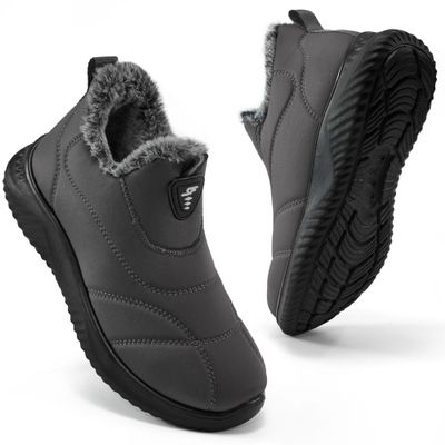 FUDYNMALC Womens Snow Boots Winter Shoes: Warm Fur Lined Slip On Ankle Booties Lightweight All-Day Comfort Outdoor Footwear for Walking