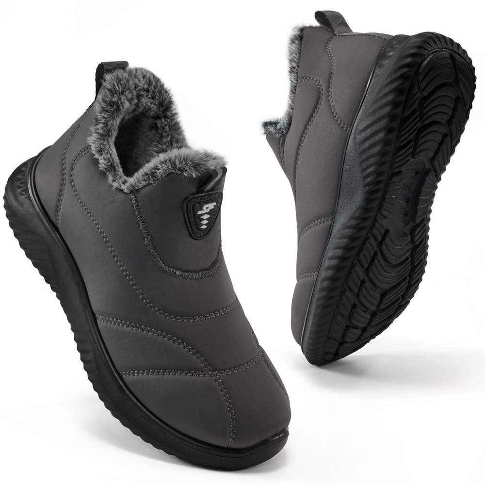 FUDYNMALC Womens Snow Boots Winter Shoes: Warm Fur Lined Slip On Ankle Booties Lightweight All-Day Comfort Outdoor Footwear for Walking