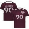 Custom Soccer Jersey with Name Number Team Logo Personalized Soccer Shirts for Youth Maroon Small view 2