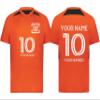 Custom Soccer Jersey with Name Number Team Logo Personalized Soccer Shirts for Youth Orange Black Small view 1