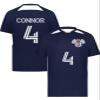 Custom Soccer Jersey with Name Number Team Logo Personalized Soccer Shirts for Youth Navy Large view 2