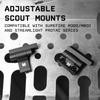 Monstrum Adjustable Scout Light Mount with Pivoting Mount Plate | Compatible with Surefire M300/M600 Series/Streamlight Protac Series | Compatible with Picatinny view 2