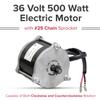 AlveyTech 36 Volt 500 Watt Electric Motor with #25 Chain Sprocket Compatible with The Razor EcoSmart Metro Scooter - Parts Model Specific for The EcoSmart Metro Model Scooters Only view 3
