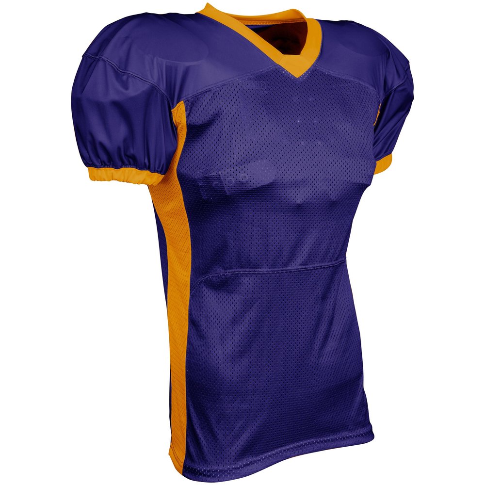 Blitz Football Jersey, Youth Medium, Purple, Gold