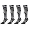 CompressionZ 30-40 mmHg Compression Socks for Women & Men | Knee-High Support Stockings Travel, Nurses and Athletes Argyle Black: 2 Pack, X-Large view 1