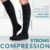 CompressionZ 30-40 mmHg Compression Socks for Women & Men | Knee-High Support Stockings Travel, Nurses and Athletes Argyle Black: 2 Pack, X-Large view 2