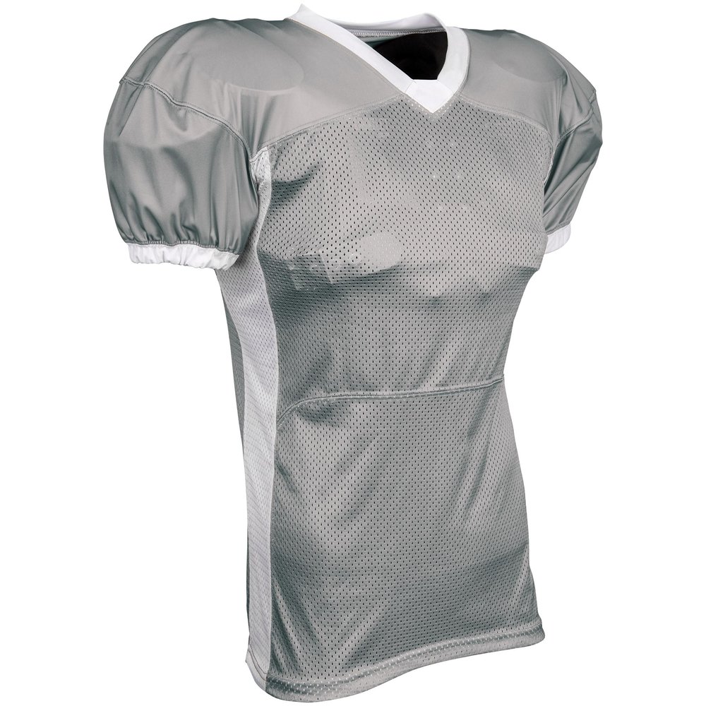 Blitz Football Jersey, Adult Medium, Silver, White