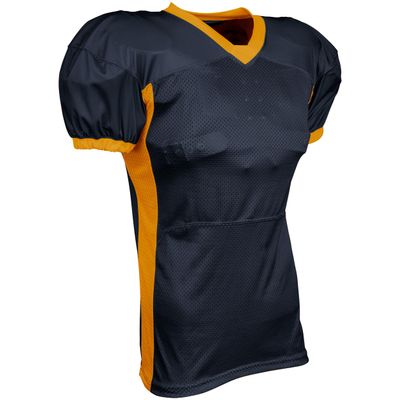 Blitz Football Jersey, Youth Medium, Navy, Gold