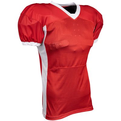 Blitz Football Jersey, Adult Large, Scarlet, White