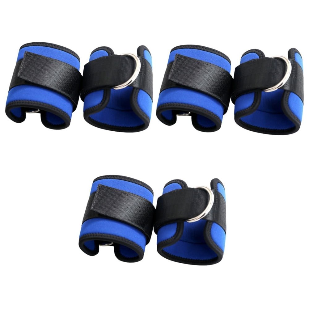 Kisangel 6pcs Workout Ankle Straps D-Rings Ankle Support Bands for Cable Machines Leg Curls Band Comfortable