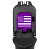 NDZ Performance Rear Slide Cover Plate Compatible with Glock 43 43X 48, Laser Engraved Images in Purple Aluminum, Made in USA - Dallas Star view 2