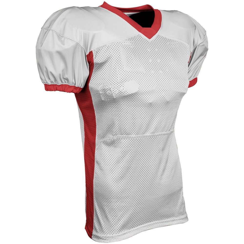 Blitz Football Jersey, Adult 2X-Large, White, Scarlet
