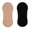 BEARPAW Pawz Women's No Show Liner Socks - 6 Pack Invisible Thin Ultra Low Loafer Hidden Liner Socks for Women, Black/Nude view 1