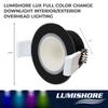 Lumishore DL50 LUX Downlight  Full Color CRGBW (Black Bezel), Dimmable, Flush Mount, Shallow Depth, 60-0427 view 2