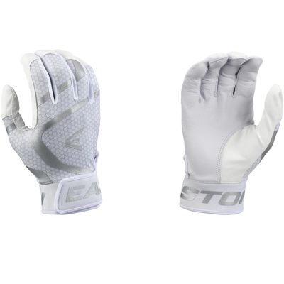 Easton | MAV GT Baseball Batting Gloves | White/White | Youth Small